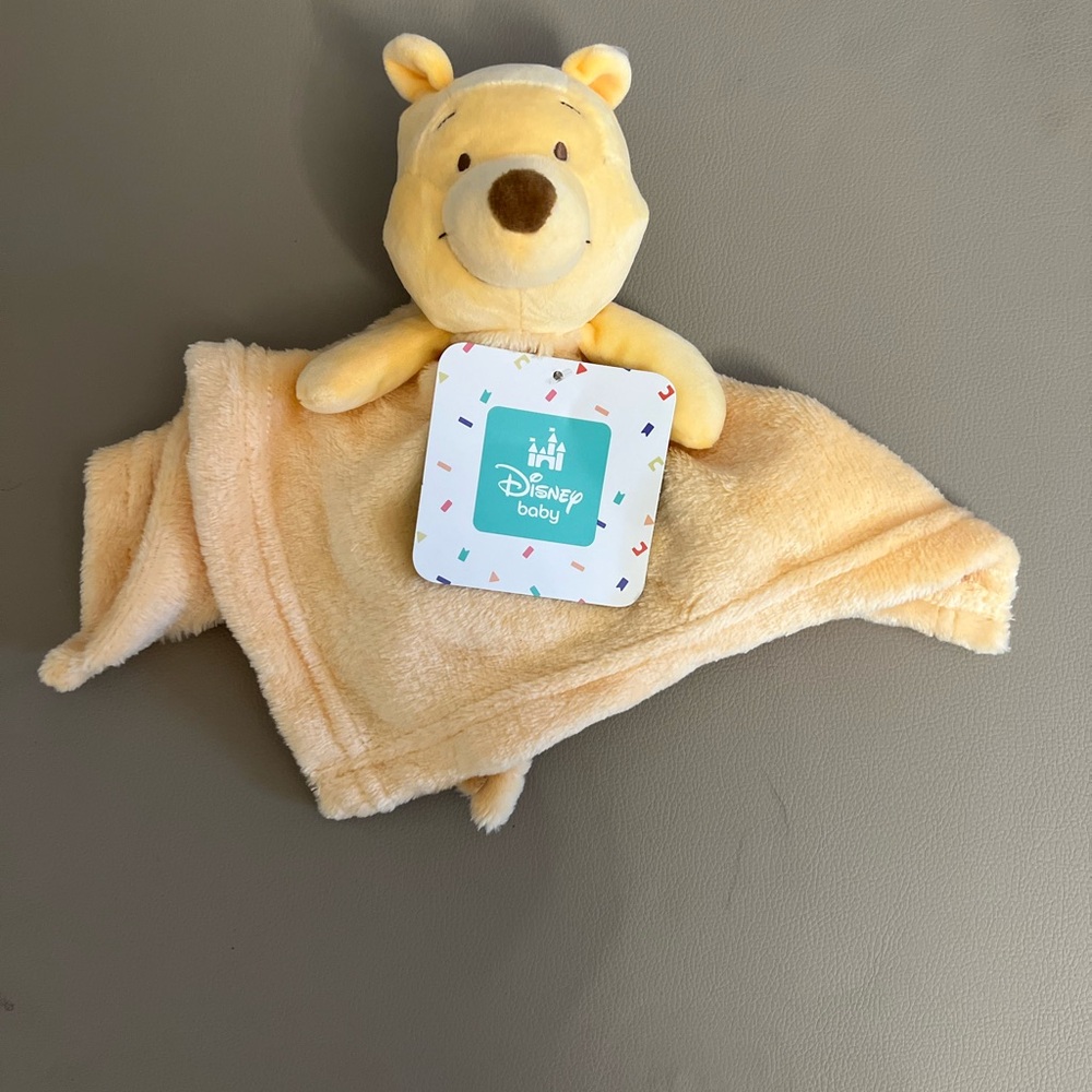 Disney Yellow Winnie the Pooh Baby Lovey Plush